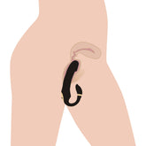 10X Pleasure Pose Come Hither Silicone Vibe w- Poseable Clit Stim